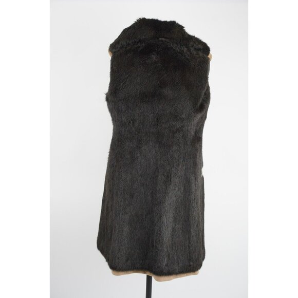 Prada Women's Long Wool Hooded Inner Faux Fur Coat SZ 40 Tan Brown $3,995 - Picture 10 of 12